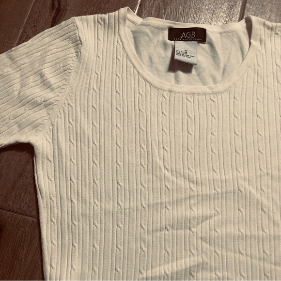 NWT Cable-Pattern Short-Sleeve Blouse - Picture 1 of 6